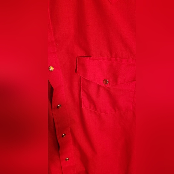Vintage Red Snap-Button Westernwear Shirt - Picture 3 of 7